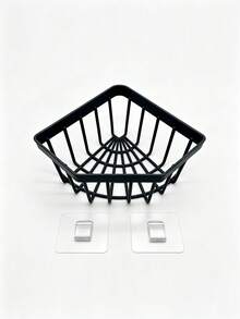 Wall-Mounted Bathroom Storage Rack, Quick-Drain Organizer With 2 Adhesive Hooks. Perfect For Storing Shampoo, Soap And Sponges. No Drilling Required, Suitable For Bathroom And Kitchen Storage. Back To School Essential. - Multicolor - View 12