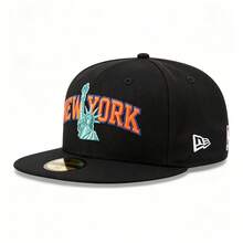 New Era New York Knicks Black Statue Of Liberty NBA Champions Cap 77520 - Black - View 1