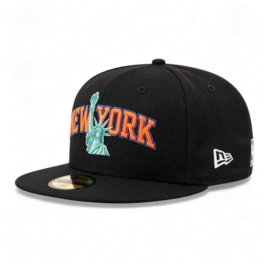 New Era New York Knicks Black Statue Of Liberty NBA Champions Cap 77520 - Black - View 1