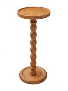 1pc Round Side Table Sofa Table Coffee Table Storage Rack Indoor Plant Stand Wooden Corner Table, Suitable For Living Room Or Bedroom, Modern Furniture, Fashionable And Minimalist - Multicolor - View 7
