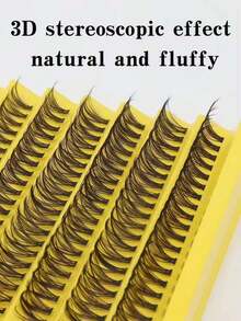 High-Rated 200 Clusters 30D Cat Eye False Eyelashes, 10-16mm Mixed Length, D Curl, DIY Natural Fluffy Dense Effect, Great Value, Suitable For Beginners, Reusable, Applicable For Daily, Party, Stage Performance, Christmas Gift - D - View 5