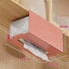 1/2pcs Under Cabinet Paper Towel Holder, Space-Saving Inverted Metal Rack. Moisture-Proof One-Hand Tear Design, Damage-Free Self-Adhesive Installation For Renters. Minimalist Storage, Suitable For Kitchen, Bathroom And Office, Sturdy And Rust-Proof, Frees Up Countertop Space. - Multicolor - View 16
