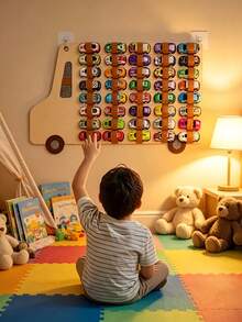 2/1pc Set One-Piece Felt Racing Car Storage Bag, 1:64 Scale Toy Car Storage & Display Wall Hanging, Multi-Functional Felt Storage Rack, Children & Baby Room Decor - Multicolor - View 6