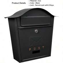 Wall-Mount Mailboxes - Black - View 8