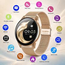 New Smart Watch, 1.28-Inch HD Display, Wireless Calling With Seamless Connectivity, Customizable Wallpaper, Compatible With Android And IOS Systems, Includes Sports Functions, Message Notifications And Music Control, Dual Interchangeable Straps, Suitable For Men And Women, A Perfect Gift. - Multicolor - View 3