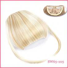 Synthetic Fiber French Bangs Clip-In Hair Piece, Lightweight Front Hair Extensions With Sideburns, For Women, Pure Black, Halloween - Multicolor - View 33