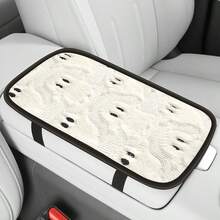 1 Piece Of Halloween Themed Plush Armrest Box Cushion For Car Center Console, Skin Friendly Short Plush General Motors Armrest Box Cushion, Car Interior Protection Cover, Suitable For Most Car Models - Multicolor - View 9