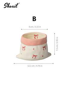 shoxil 1pc Multi-Pattern Handmade Ceramic Mug 300ml, Exquisite Underglaze Floral Cherry Bow Coffee Cup, Soft Ins Style Drinkware, Suitable For Housewarming Holiday Gift, Bedroom Decor And Teenage Girls - Multicolor - View 15