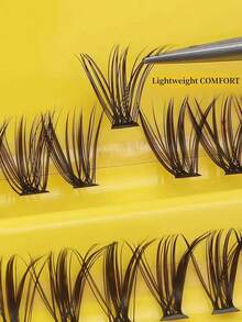 High-Rated 200 Clusters 30D Cat Eye False Eyelashes, 10-16mm Mixed Length, D Curl, DIY Natural Fluffy Dense Effect, Great Value, Suitable For Beginners, Reusable, Applicable For Daily, Party, Stage Performance, Christmas Gift - D - View 6