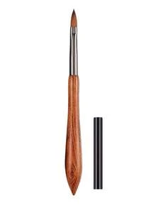 Olasalon Acrylic Nail Brush, Sandalwood Handle, Suitable For Professional Application Of Acrylic Nail Polish And Acrylic Powder - Chocolate Brown - View 12