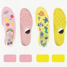 2pcs Cute Pink Cartoon Animal Print AirTag Shoe Insole Protective Cover, Apple GPS Hidden Installation Positioning Tracker Navigation Anti-Loss - Multicolor - View 1