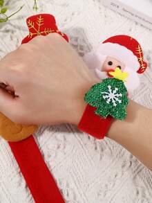 10pcs Christmas Themed Hand Clappers, Featuring Santa Claus, Snowman And Reindeer Patterns, Suitable For Holiday Decoration And Accessories, Perfect For Christmas Parties And Gift Exchanges, Fit For Everyone - Random Shipping - View 2