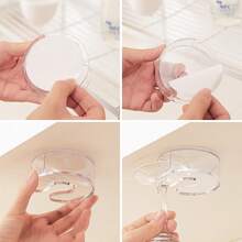Clear Under Cabinet Wine Glass Rack, Hanging Stemware Holder, No Screws No Drilling Red Wine Glass Storage Organizer, 6pcs Set - 6-pack - View 6