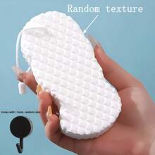 2pcs Set, (1pc Exfoliating Bath Sponge + 1pc Hook) - Gentle Skin Scrubber, Suitable For Rough Skin, Dead Skin Removal Massager, Bath Exfoliating Brush, Body Cleaning Bath Brush - Multicolor - View 10