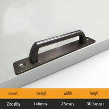 2 Buah Gagang Tarik Pintu Paduan Seng Padat dengan Pelat Pemasangan Sekrup Depan untuk Pintu Geser dan Pintu Kabinet - 419-2 buah - View 2