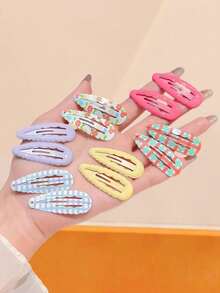 60/36/24/12 Pcs Multi-Color Printed Hair Clips Set, Cute Y2K Hair Accessories, Sweet Patterned Hair Clips For Girls & Women, Daily Wear&Party - Multicolor - View 9