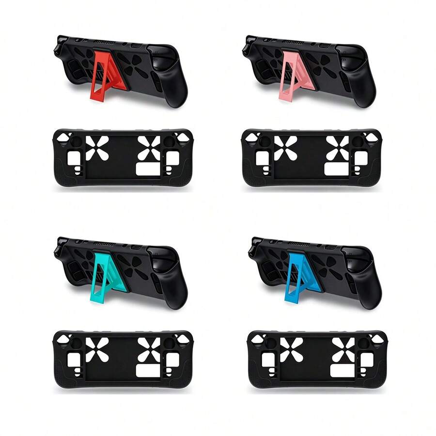 Compatible With Steam Deck, 1pc Stand-Style Game Protective Case, Anti-Drop Anti-Dust Anti-Scratch, Non-Slip Design Enhances Gaming Operation Feel - View 1