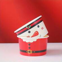 Christmas Treat Cups, Santa And Snowman Paper Dessert Cups For Popcorn, Candy, Snacks, Ice Cream, Holiday Party Favors And Christmas Table Decorations - View 4