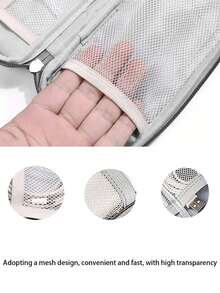 1pc Electronic Accessories Pouch/Electronic Product Storage Bag, Durable Small Electronic Accessories Storage Bag, Suitable For Various USB Interfaces, Data Cables, Hard Drives, Phones, Power Cables And Power Supplies, Travel Gadgets - Multicolor - View 8