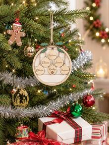 2026 Family Christmas Tree Ornament, Customized Family Christmas Hanging Decor, Engraved Christmas Gift, Personalized Holiday Ornament - Multicolor - View 5