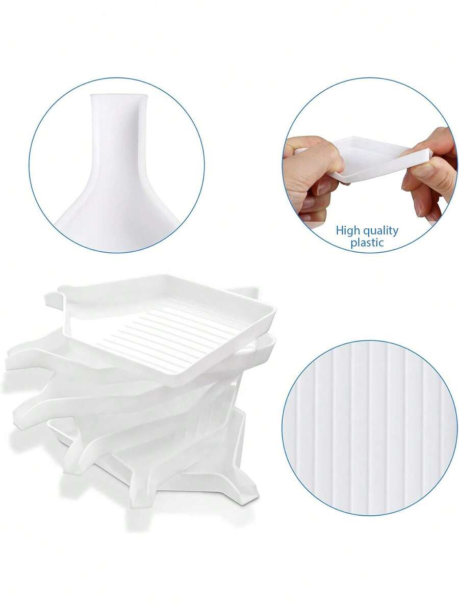 5/10pcs Plastic Diamond Painting Trays, Diamond Painting Beads Sorting Tray, Plastic Rhinestone Sorting Tray, Suitable For DIY Beginners And Adults Diamond Painting Accessories And Tools Set - Sets - View 1