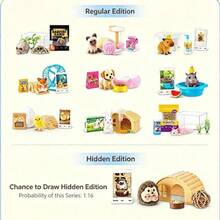 ZURU MY MINI Cute Mini Pet Sweetheart Companion Decor Dog, Chick, Spider, Hedgehog, Rabbit, Hamster, Hippo, Capybara, Kitten - Multicolor - View 2