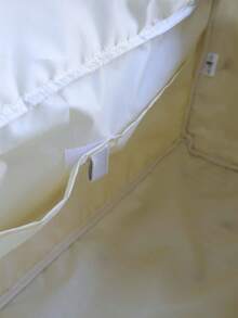 Dedoo 絎縫熊刺繡行李袋，大容量多口袋旅行托特包，柔軟過夜包，適用於孕婦、健身房、週末旅行 - 白色 - 查看 8