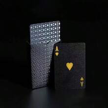 Kartu Remi Berlapis Emas, Kartu Poker Plastik PVC Tahan Air dan Tahan Lama, Kartu Permainan Koleksi Emas, Perlengkapan Permainan Papan untuk Pesta dan Pertemuan Keluarga, Poker Hiburan untuk Hadiah dan Penggunaan Santai di Rumah - MultiWarna - View 2
