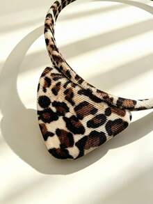 1pc Halloween Leopard Print Headband Cartoon Cat's Ears Cute Dimensional Headband - Multicolor - View 4