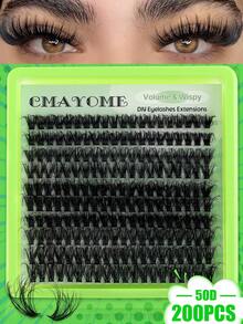 Special Offer Portable Pack 200/180/160/140/120Pcs 8D Luxury Fluffy DIY Eyelashes,10-18mm Mixed Length Eyelash Extensions,Russian D Curl Volume Reusable False Eyelashes For Beginners, Easy To Use, Portable Eyelash Clusters, Individual False Eyelashes - D - View 19