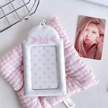 1pc Cute Sticker Card Holder, 3/3.5 Inch, Student ID/Bus Card Case, Transparent PVC, Scratch-Resistant, Portable With Hanging Design, Fits Small Cards, Kawaii, Korean , Suitable For Student ID, Bus Pass - A - View 20