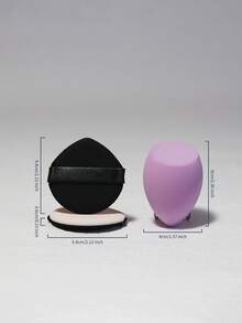 3pcs Wet & Dry Makeup Sponges, Multi-Color Latex-Free Reusable Washable Makeup Sponge, Soft Flawless Makeup Applicators For Powder, Liquid, Makeup Design, Travel Essential - Multicolor - View 3