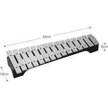 Shoze 15‑Note Percussion Glockenspiel Set With Mallets & Storage Bag, Compact Musical Instrument For Beginners Music Lovers - Black - View 7