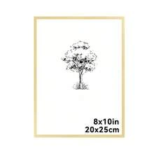 Mosearon 1 cái/2 cái/3 cái/4 cái Khung ảnh phẳng hợp kim nhôm 30x40cm, khung trang trí A3, khung ảnh nghệ thuật trang trí nhà hiện đại A4, khung ảnh trang trí hợp kim nhôm đen thời trang tối giản, khung ảnh đơn giản nhẹ chống mốc chắc chắn không kèm tấm lót - vàng - Xem 16