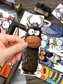 30pcs Funny Animal Bookmarks Decorative Small Cards Books Decorative Cards Reading Labeling Cards - A - View 7