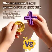 3x3 XO Tic Tac Toe Board Game, Early Education Desktop Game For Logical Thinking Training, Children's Educational Toy, Parent-Child Interactive Fun Battle Board Game, Brain-Training Logic Puzzle Board Game - Multicolor - View 3