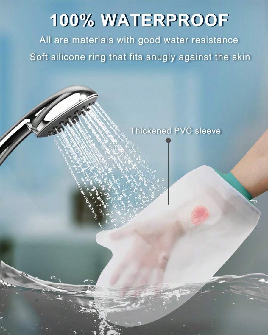 Waterproof Hand Cast Cover For Shower, Reusable Watertight Hand & Wrist Protector With Flexible Seal, Keeps Bandages, Casts & Wound Dressings Dry, Bathing Shower Protection For Adults - Default - View 1