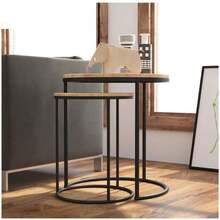 Nesting Tables - Set Of 2 Round Side Tables - View 5