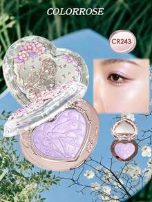 COLORROSE 4.2g Highlighter Moon Veil Seri Dreamy Berlapis Emas, Dengan Cermin, Highlighter Berkilau, Illuminator Makeup, Blush & Highlighter 2-in-1, Tekstur Bedak Panggang Ringan, Halus, Lembut, Kilau Transparan, Warna yang Dapat Dibangun - CR243 Ungu Taro - View 3