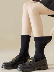 3 Pairs Slouch Mid-Calf Socks, 2026 New Hot-Selling Spring/Autumn Maternity Socks, Pair With Leather Shoes - Multicolor - View 4