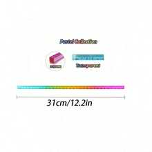 Colorful Ruler Cube Geometry Drawing 2-In-1 Tool, Math Learning Stationery Set, Drawing & Measuring Stationery, Math Teaching Aid, Multi-Functional Plastic Geometric Solid - Multicolor - View 5