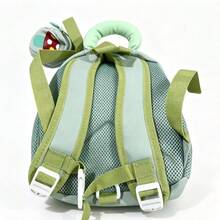 New College Style Backpack, Decorated With Small Mushroom Pattern, Unisex, Lightweight And Minimalist, Suitable For Campus Use Or Travel. - Green - View 3