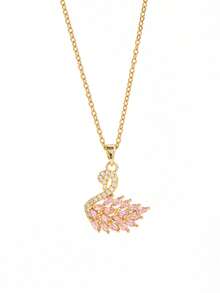 A Sweet And Elegant Swan-Designed Kids Necklace, Perfect For Holiday, Birthday, Party Decorations, And A Top Choice For Gifting. - Multicolor - View 8