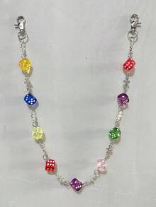 2026 Lucky Colorful Dice Waist Chain Fashion Unisex Luxury Accessory Hip Hop Keychain, Minimalist Versatile [Random Color Order Shipment] - Multicolor - View 5