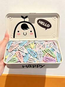 30pcs Autumn Girls Multi-Color Cartoon Candy Color BB Hair Clips, Hair Accessories, Side Clips, Back Of Head Clips, Bangs Clips, Loose Hair Clips, Daily Use - Multicolor - View 7