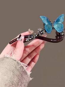1/2pcs Gradient Colorful Bow Twist Hair Clips, Vintage Back Of Head Hair Clips, Elegant Hair Accessories For Women - Multicolor - View 10