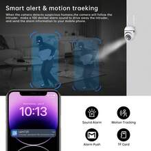 2 buah Kamera Keamanan Dalam Ruangan Nirkabel Pintar, Dengan Penglihatan Malam Berwarna, Fungsi Alarm, Sistem Peringatan Gerak dan Audio, Didukung USB, Rotasi Horizontal 355° dan Kemiringan Vertikal 90°, Audio Dua Arah, Dukungan Wi-Fi, Kontrol Aplikasi, Adaptor Daya Tidak Termasuk - Putih - View 10