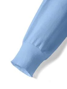 Sweater Lengan Panjang Kerah Bulat Klasik Pria, Sangat Cocok untuk Makan Malam Bisnis dan Pertemuan Sosial Sehari-hari di Musim Gugur/Dingin - Baby Blue - View 4