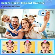 Kids Action Camera, Kids Video Recorder, Kids Camera, Toy Camera, Rechargeable Toy Camera, Suitable For Girls Birthday, Christmas And New Year Gifts - Multicolor - View 7