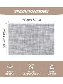 1pc European Minimalist Style Placemat, Woven Placemats, Kitchen Decor, Placemats For Dining Table, Table Mats, Dining Placemats, Kitchen Table Decor, Dining Table Accessories, Restaurant Placemats, Party Table Decor, Daily Use, Table Protection Mat Brown - Multicolor - View 7